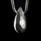 8mm x 4mm Matte Silver Faceted Teardrop #MFB269