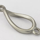 22mm Matte Silver Twisted Teardrop Connector #MFB280-General Bead