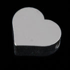 7mm Matte Silver Heart Bead #MFB285-General Bead