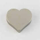 7mm Matte Silver Heart Bead #MFB285-General Bead