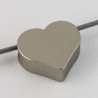 7mm Matte Silver Heart Bead #MFB285-General Bead