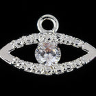 13.5mm Silver Cubic Zirconia Eye Pendant #MFB287-General Bead