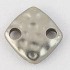 9mm Matte Silver Hammered Square Connector #MFB290-General Bead