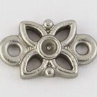 10mm x 6mm Matte Silver Floral Connector #MFB293-General Bead