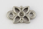 10mm x 6mm Matte Silver Floral Connector #MFB293-General Bead