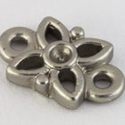 10mm x 6mm Matte Silver Floral Connector #MFB293-General Bead