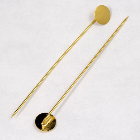 70mm Gold Stick Pin w/ 10mm Pad-General Bead
