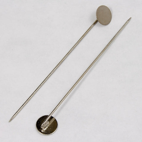 70mm Silver Stick Pin w/ 10mm Pad-General Bead