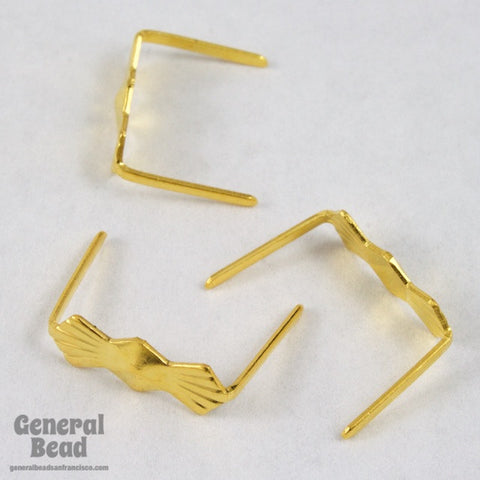 11mm Gold Chandelier Bowtie Clip #MFC081-General Bead