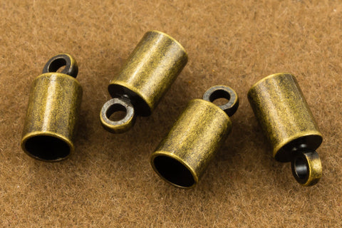 4mm Antique Brass Cord End Cap #MFE108-General Bead