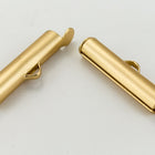 16mm Matte Gold Slide Tube #MFF113-General Bead