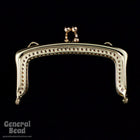 2.4" Polished Brass Victorian Style Purse Frame-General Bead