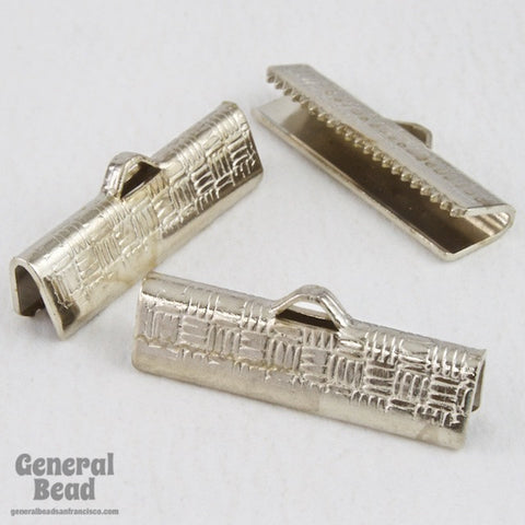 7/8 Inch Silver Tone Bar Clamp #MFH024-General Bead