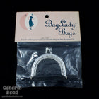 2" Silver Tone Victorian Style Purse Frame-General Bead
