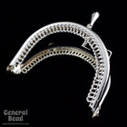 2" Silver Tone Victorian Style Purse Frame-General Bead