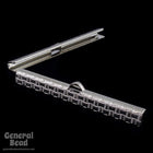 1 1/2 Inch Silver Tone Bar Clamp #MFJ024-General Bead