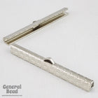 1 1/2 Inch Silver Tone Bar Clamp #MFJ024-General Bead