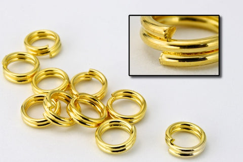 9mm Gold Split Ring #MFE026-General Bead