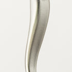 21mm Matte Silver Pewter Curved Drop #MFB175-General Bead