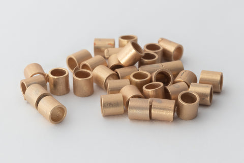 2mm Matte Gold Tube Crimp (100 Pcs) #MFZ003