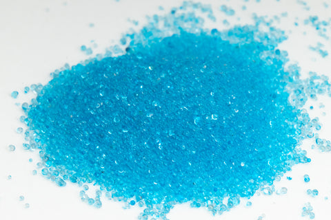 Transparent Sky Blue Glass Microbeads