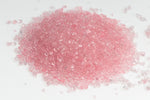 Transparent Baby Pink Glass Microbeads