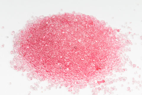 Transparent Strawberry Glass Microbeads