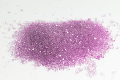 Transparent Light Amethyst Glass Microbeads