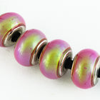 6mm x 9mm Hot Pinks Pony Mood Bead with Cap #MOOD46-General Bead