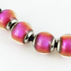9mm Hot Pinks Round Mood Bead with Cap #MOOD47-General Bead
