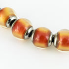 9mm Hot Pinks Round Mood Bead with Cap #MOOD47-General Bead