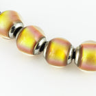 9mm Hot Pinks Round Mood Bead with Cap #MOOD47-General Bead