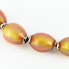 12mm x 8mm Hot Pinks Oval Mood Bead with Cap #MOOD48-General Bead