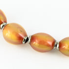 12mm x 8mm Hot Pinks Oval Mood Bead with Cap #MOOD48-General Bead