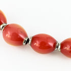 12mm x 8mm Hot Pinks Oval Mood Bead with Cap #MOOD48-General Bead