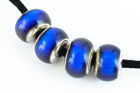 7mm x 8mm Crow Mood Bead with Cap #MOOD78-General Bead