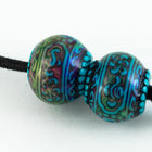 12.5mm x 11mm Blue Mystique Mood Bead #MOOD23-General Bead