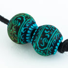 12.5mm x 11mm Blue Mystique Mood Bead #MOOD23-General Bead