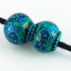 12.5mm x 11mm Blue Mystique Mood Bead #MOOD23-General Bead