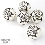 8mm Antique Silver Rose Bead #MPA016-General Bead