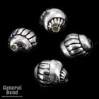 8mm x 9mm Antique Silver Spiraled Oval Bead (10 Pcs) #MPA020-General Bead