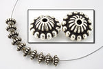 12mm Antique Silver Beaded Bicone (2 Pcs) #MPA056