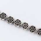 5mm Antique Silver Rose Bead (2 Pcs) #MPA146