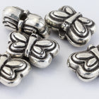 8mm Antique Silver Butterfly Bead (2 Pcs) #MPA147