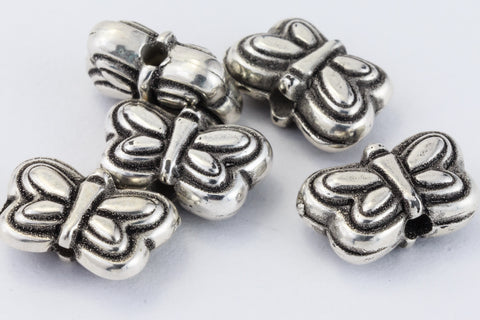8mm Antique Silver Butterfly Bead (2 Pcs) #MPA147