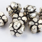 6mm Antique Silver Flower Bead (2 Pcs) #MPA151