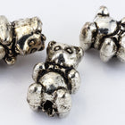 11mm Antique Silver Teddy Bear Bead (2 Pcs) #MPA152