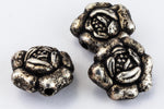 10mm Antique Silver Flower Bead #MPA153