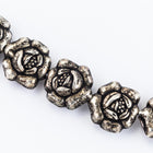 10mm Antique Silver Flower Bead #MPA153