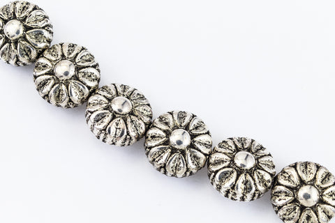 10mm Antique Silver Flower Bead #MPA160